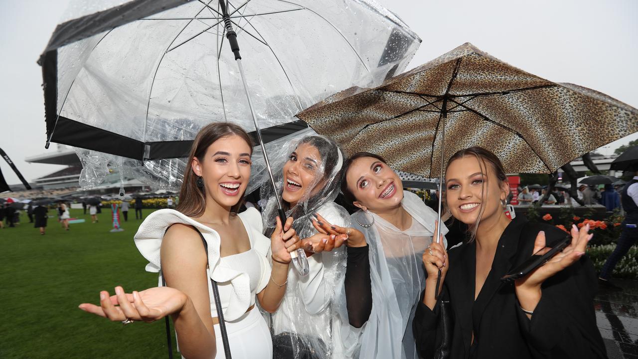 Another wet one at Flemington. Picture: Alex Coppel.