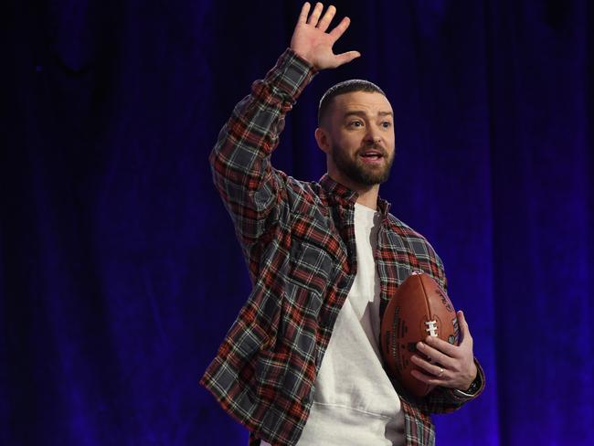 Timberlake is back at the Super Bowl this week 14 years after Nipplegate. Picture: AFP / TIMOTHY A. CLARY