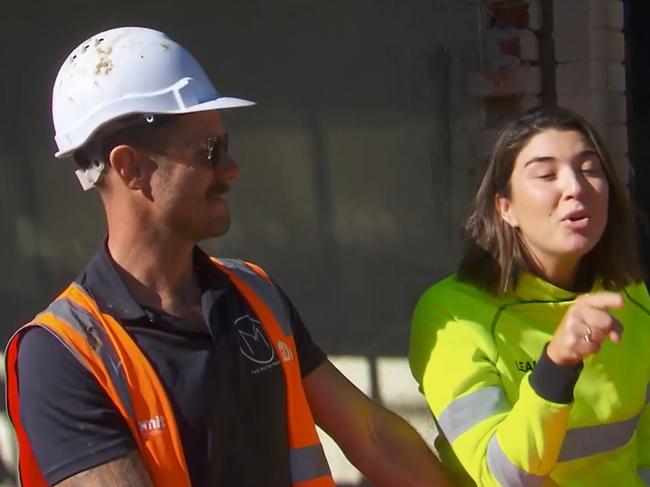 The Block's Leah and Ash erupted at their builders on Monday night's episode.