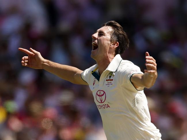 Australian skipper Pat Cummins celebrates one of his many wickets this past summer. Picture: Getty Images