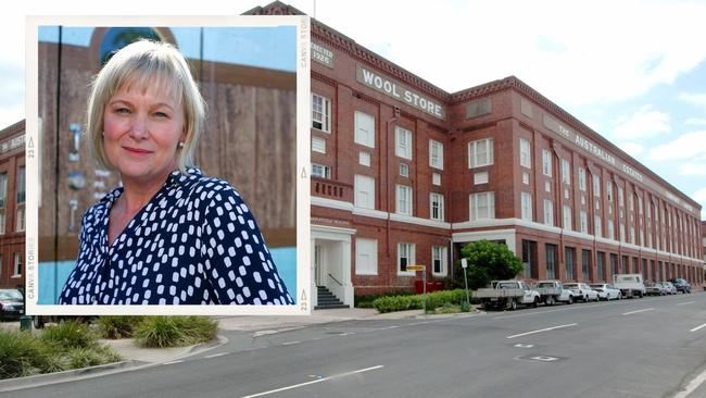 The Woolstores in Teneriffe have been the subject of complaints about short stay accommodation and (inset) Laura Bos from the Strata Community Association says her group supports the Council changes.