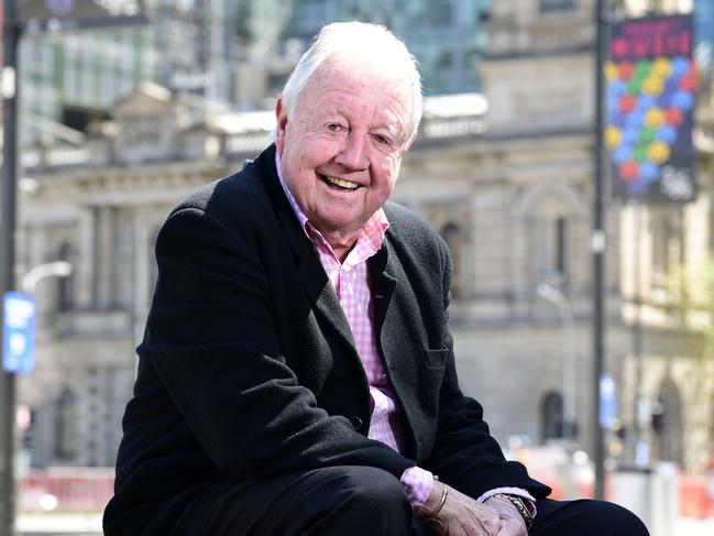 26.9.18-  Broadcast legend Ken Cunningham is returning to FIVEaa on a three-year contract at the age of 79. Pictured in Victoria Square, Adelaide. Picture: Bianca De Marchi