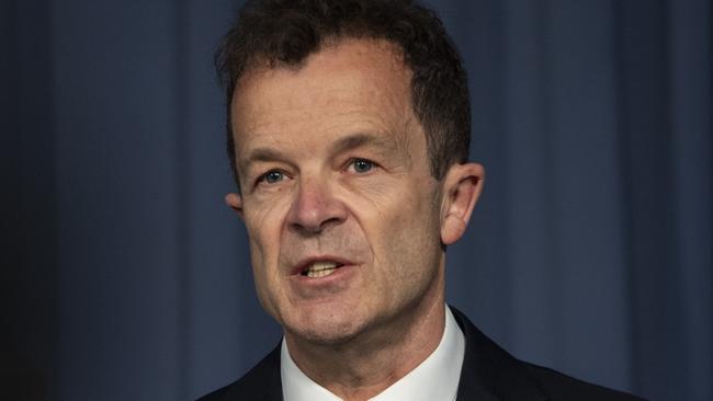 SYDNEY, AUSTRALIA - NCA NewsWIRE Photos - Tuesday, 10 October, 2023:Opposition Leader Mark Speakman, Opposition spokesman for police Paul Toole and Vaucluse MP Kellie Sloan speaking at a presser at NSW Parliament House in Sydney.Picture: NCA NewsWIRE  / Monique Harmer