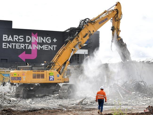 Demolition works at Toombul Shopping Centre.Thursday April 18, 2024. Picture, John Gass