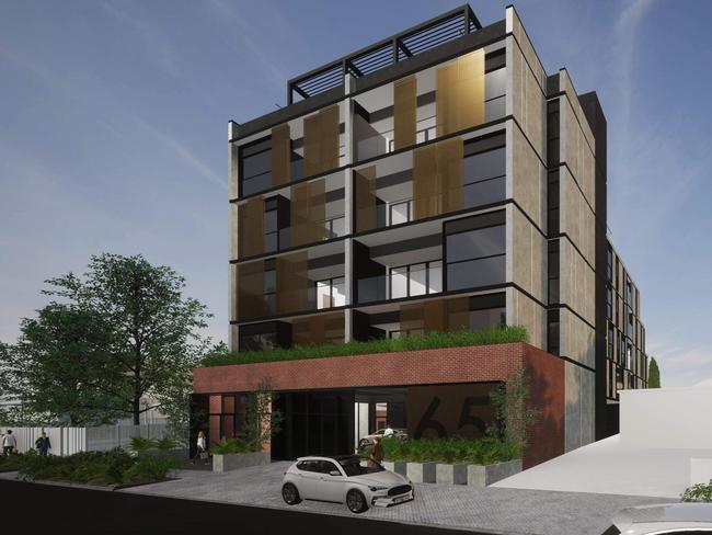 Artist impressions for an apartment block proposed for Churchill Rd, in, Prospect. Picture: Dash Architects