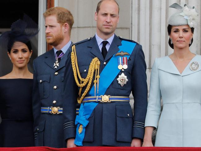 Tensions between the Sussexes and the Cambridges became evident. Picture: AFP