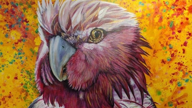 The 'Wally the Galah' painting, which was taken from Lyell McEwin Hospital. Picture: Supplied