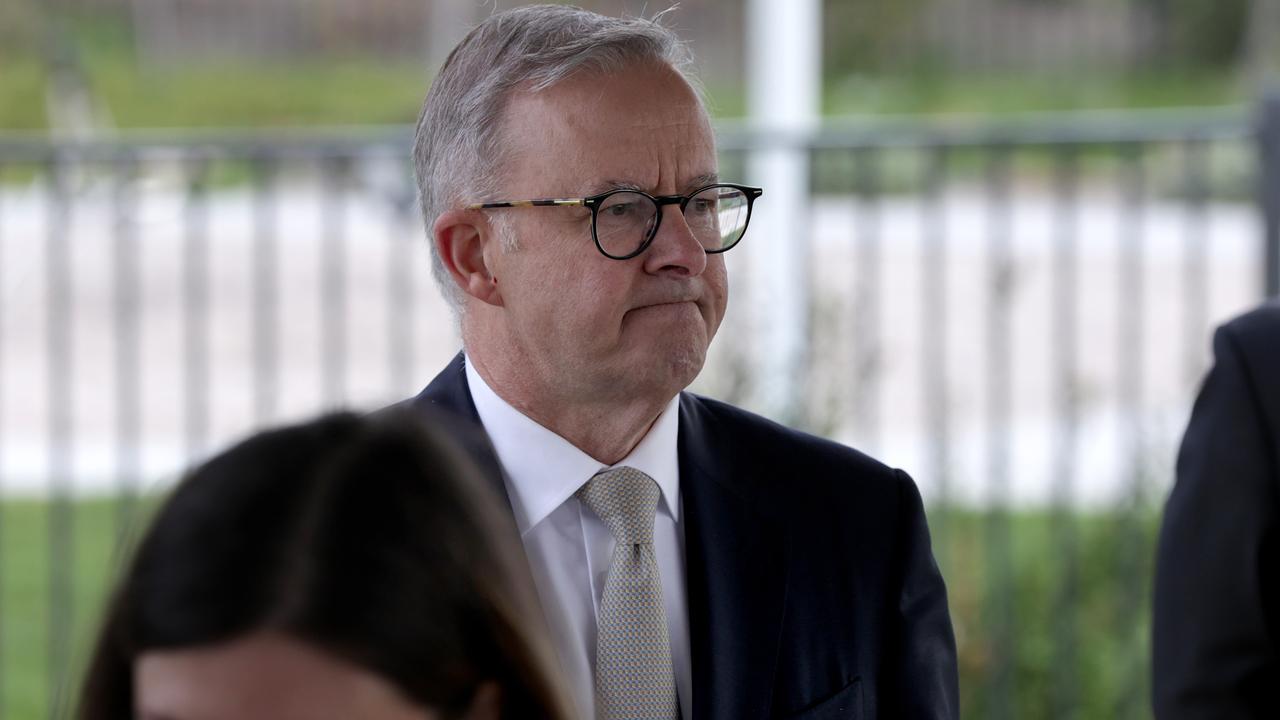 Labor leader Anthony Albanese where he struggled to recall the national unemployment figure. Picture: Toby Zerna