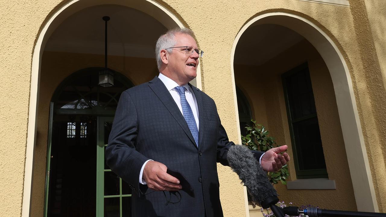 Prime Minister Scott Morrison reportedly called AOC president John Coates following a threat to pull funding for the Brisbane 2032 Olympic Games. Picture: Gary Ramage / NCA NewsWire