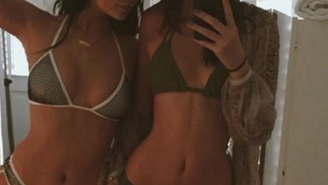 Kylie and Kendall Jenner show off their bikini bodies in Instagram selfie