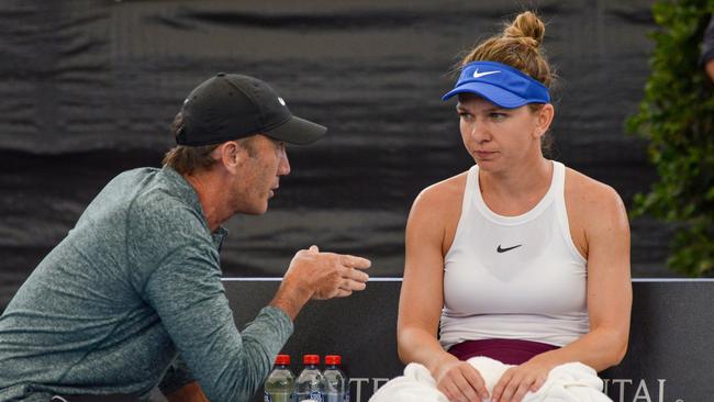 Cahill was Simona Halep’s coach for many years, but parted ways well before she failed a doping test in August 2022. Picture: AFP