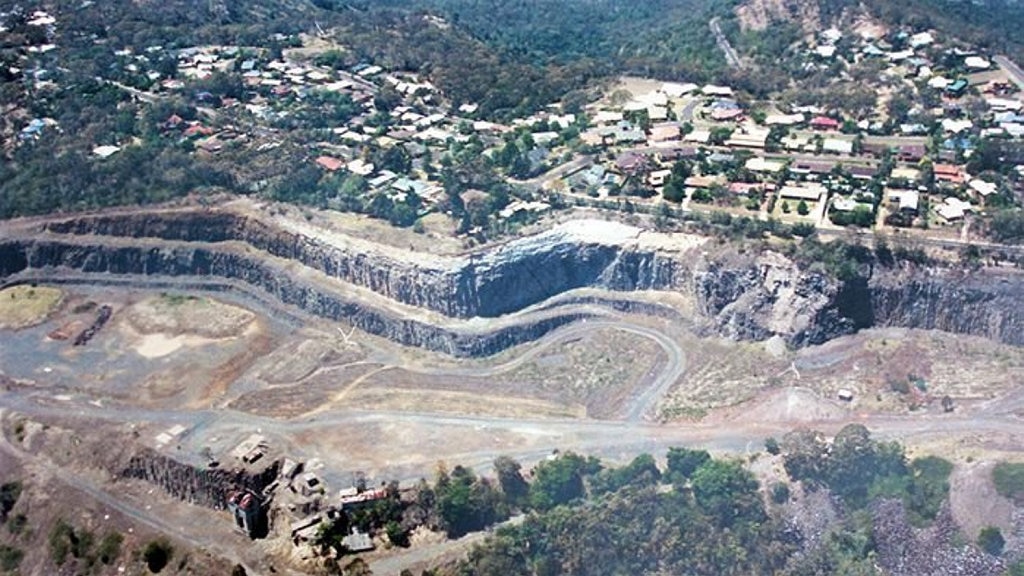 Aerial view of Bridge Street Quarry, site of planned quarry gardens, taken in 2003. Photo Contributed. Picture: Contributed