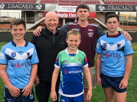 Bob Fulton with his grandkids in 2018.