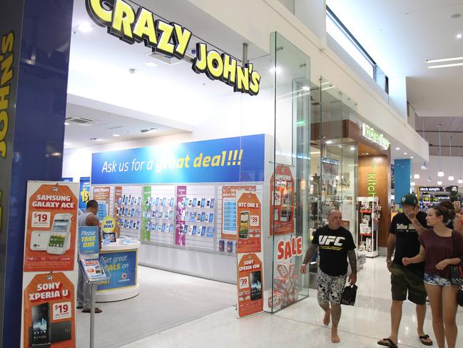 One of the last Crazy John’s stores before being rebranded as Vodafone.