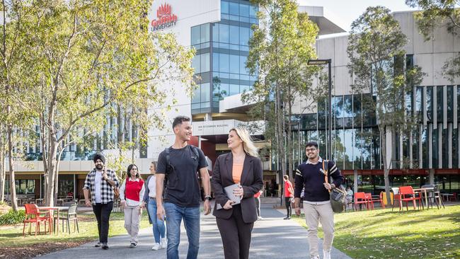 Students at Griffith University’s Gold Coast campus.