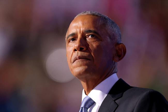 Former US President Barack Obama speaks during a campaign event for US Vice President and Democratic presidential candidate Kamala Harris in Pittsburgh, Pennsylvania, on October 10, 2024.