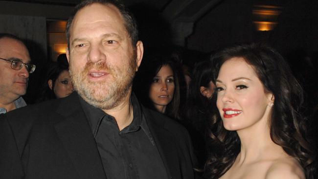 Weinstein and Rose McGowan. Picture: Kravitz /FilmMagic.