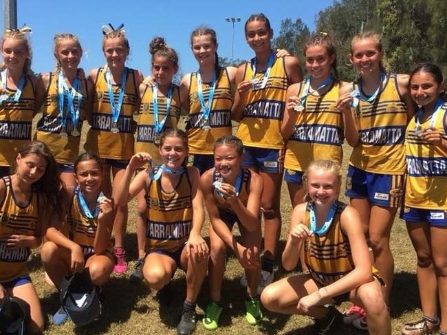 Parramatta U14 girls touch football team took out their second state championship in a row