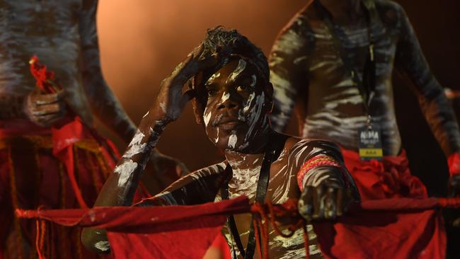 Red Flag Dancers at the 2022 National Indigenous Music Awards. Picture: (A)manda Parkinson