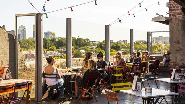 Enjoying a cocktail at one of Melbourne’s many rooftop bars, like Naked In The Sky, is a great way to spend an afternoon. Picture: Josie Withers