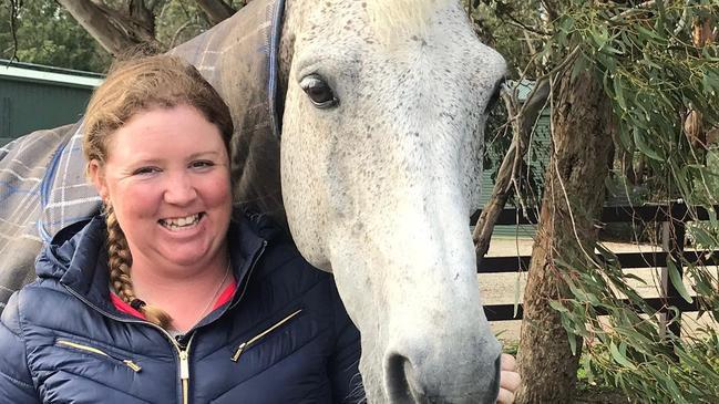 Rachel Watts was killed in the Swan Bay car crash in March. Ms Watts was a "super groomer" for top equestrians, including two-time Australian Olympic medallist Shane Rose. Pictures: Supplied/Shane Rose.