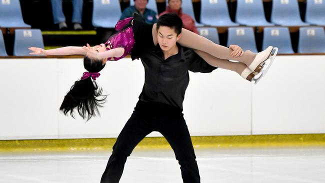 Renee Yuen and Oliver Ma Australian Figure Skating Championships in Brisbane. Thursday December 1, 2022. Picture, John Gass