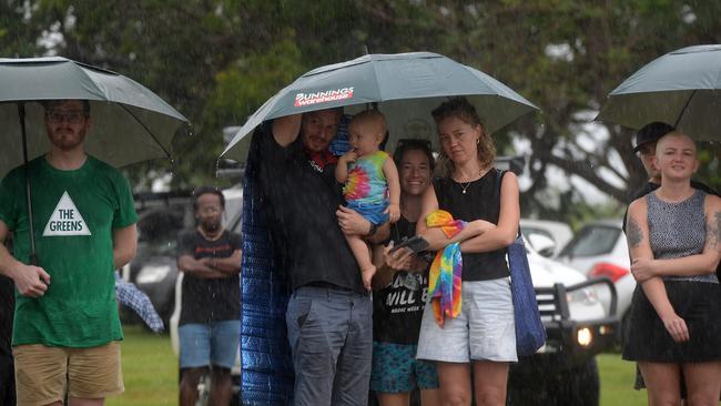 Invasion Day protests outside the notorious Don Dale Youth Detention Centre. Picture: (A)manda Parkinson