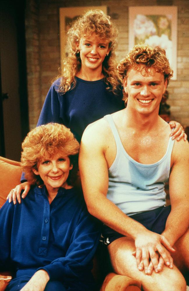 Craig McLachlan as Henry Ramsay with Kylie Minogue (Charlene) and Anne Charleston (Madge).