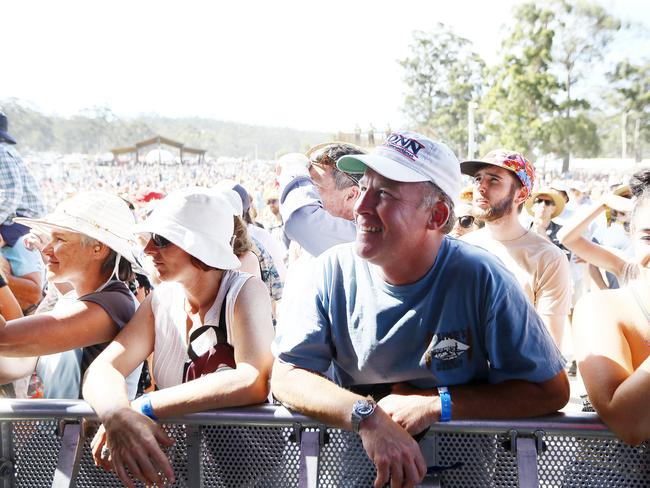 Falls Festival Day 3 at Marion Bay, New Years Eve. Tasmanian premier Will Hodgman watching Sedish band First Aid Kit. PICTURE: MATT THOMPSON