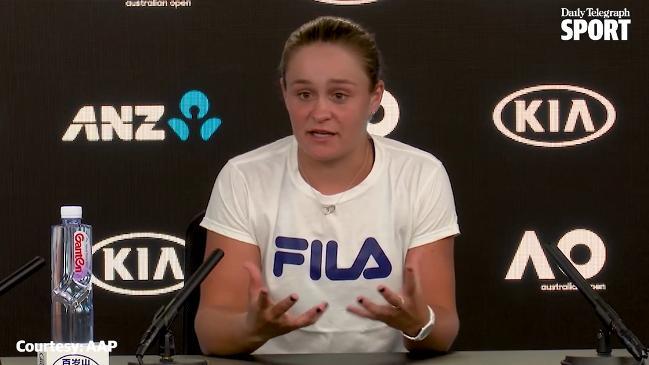 Ash Barty keeps her composure to win Round 1 match at Australian Open