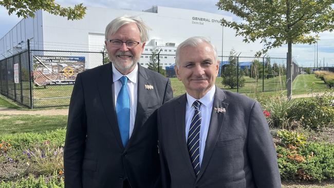 Ambassador to the US, Kevin Rudd with  Democratic senator Jack Reed  in the US today. Source - https://x.com/SenJackReed/status/1846230934196035704/photo/1