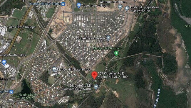 157 Kinsellas Rd E, with Capestone Estate directly to the north. Picture: Google Maps