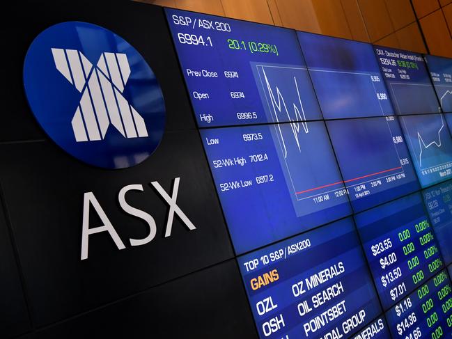 SYDNEY, AUSTRALIA - NewsWire Photos APRIL, 14, 2021:  A digital board at the Australian Securities Exchange (ASX) is seen in Sydney. Picture: NCA NewsWire/Joel Carrett