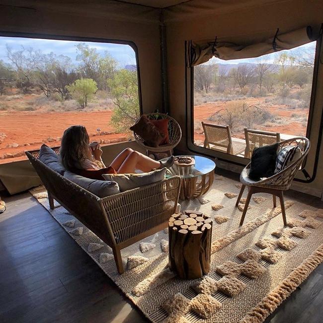 Top 10 Most Liked Instagram posts on @NTaustralia in 2020: 8. Kings Canyon glamping by @carlenejayne received 6,891 likes