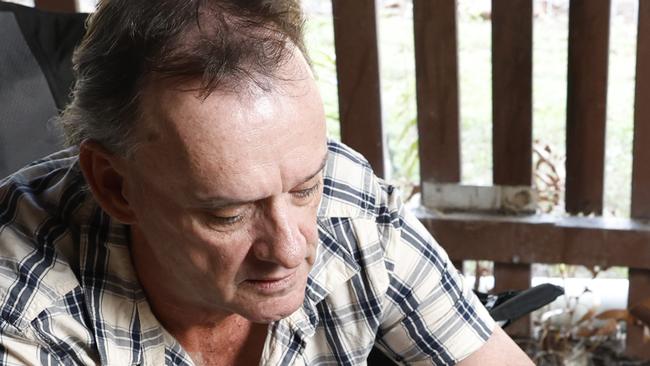 Bungalow resident Brendan McConachy finds the cost of the medicinal marijuana he requires for pain relief prohibitively expensive, but he doesn't want to resort to buying street drugs. Picture: Brendan Radke