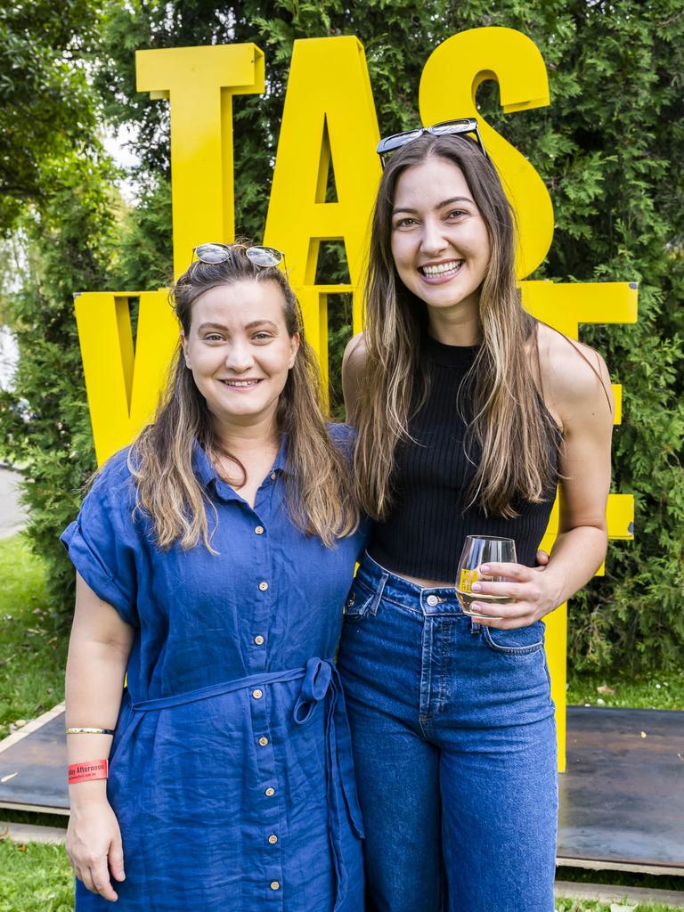 Sophia Nemer and Jessica Hawkins. TAS Wine Festival. Picture: Caroline Tan