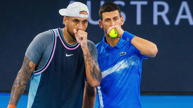 Nick Kyrgios has been as one of the parties in legal action brought on by the players’ union co-founded by Novak Djokovic. Picture: AFP