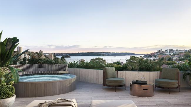 Artist impressions of an off-the-plan penthouse apartment in Sydney's Double Bay which has sold for $21.49m. Picture: Supplied