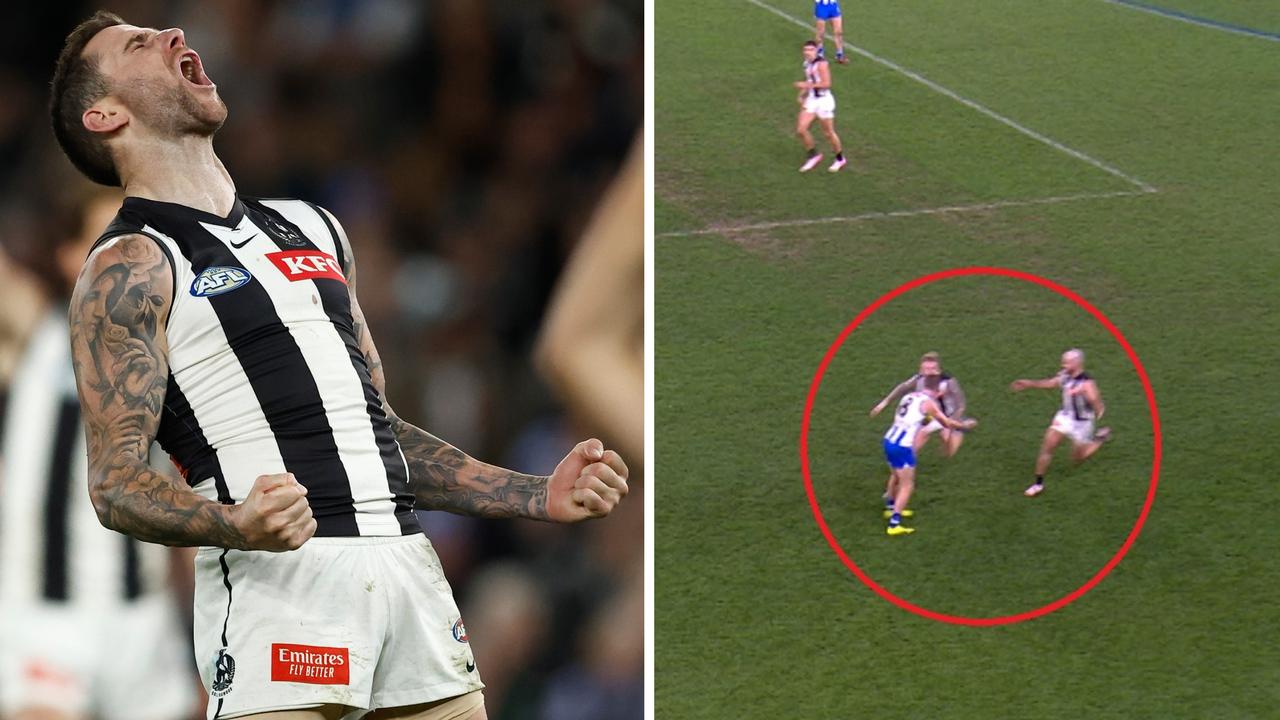 Magpie miracle! Roos robbed by late missed call as champs complete wild 54-pt comeback