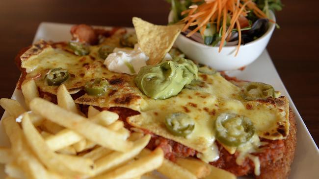 Feeling hungry? A chicken Mexicana schnitzel from Coopers Alehouse. Picture: Bianca De Marchi