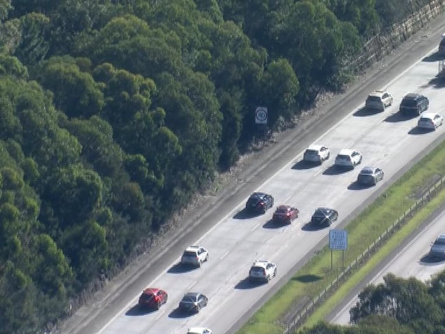 Heavy Easter traffic Northbound along the M1 Pacific motorway , Picture: 7News