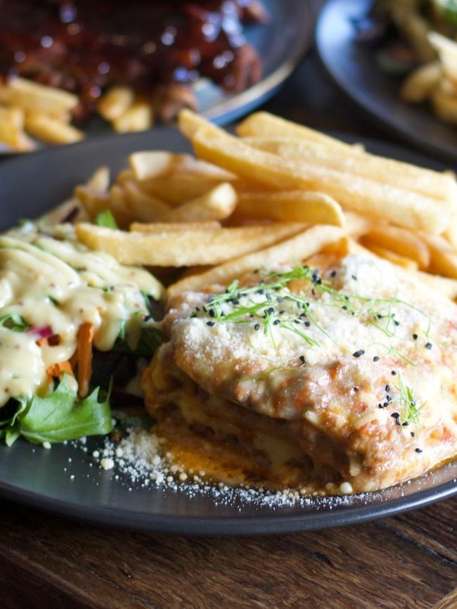 The Rutherford Hotel in the Hunter has chicken schnitzel or beef lasagne under $20.