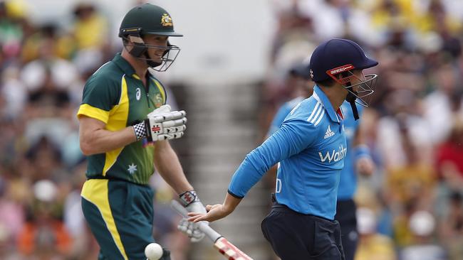 George Bailey took 16 balls to get off the mark. Picture: AP Photo/Theron Kirkman.