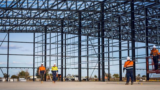 The indoor stadium under construction. Picture: Mildura Rural City Council