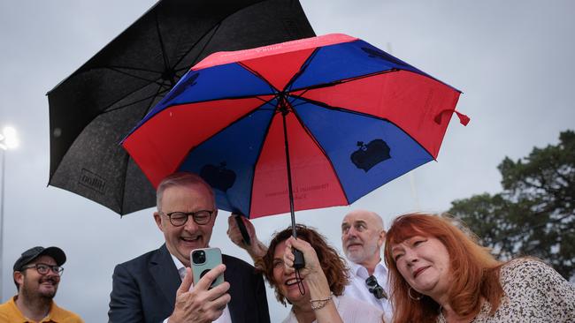 Anthony Albanese in Melbourne on Sunday with the Member for Dunkley, Jodie Belyea. Picture: NewsWire/ Nadir Kinani