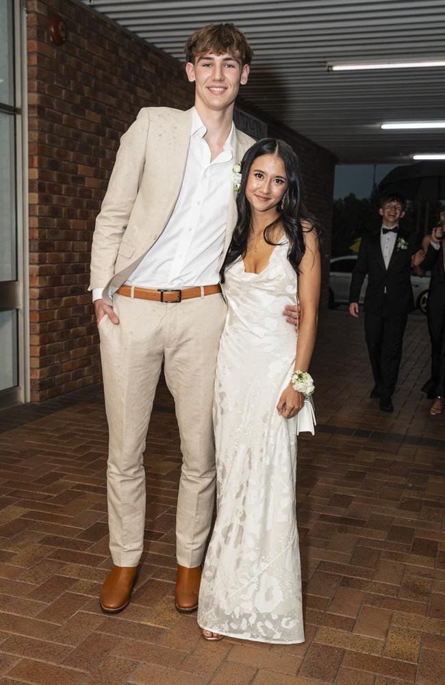 Theo Hess and partner Tala Murphy at the Toowoomba Grammar School formal at Rumours International, Wednesday, November 13, 2024. Picture: Kevin Farmer