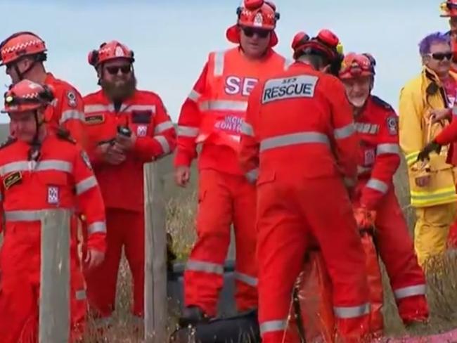 Emergency services raced to the delicate rescue on the southern Fleurieu Peninsula, 54km south of Adelaide.