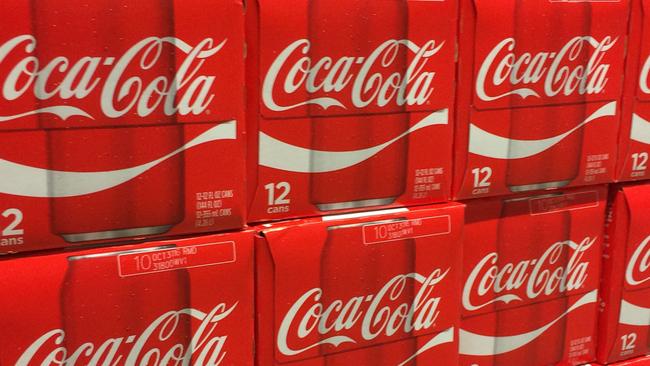 Coca-Cola has reported a steep drop profits. Picture: AFP