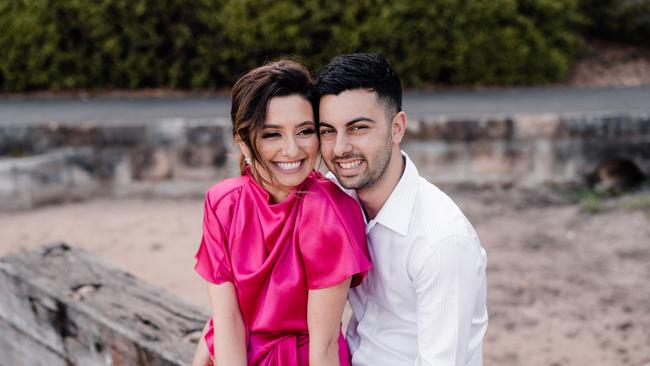 Annalisa Mastrofilippo with partner Domenic have had to postpone their wedding from August to this April due to the restrictions. Picture: Supplied/Siempre Weddings