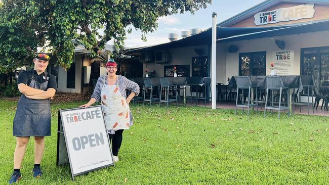 Territory True Cafe manager Tom McMaster with employee Yolande Davidge. Picture: Facebook